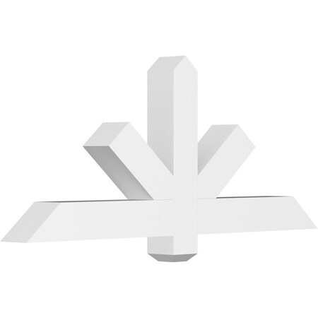 Ekena Millwork Kennewick Architectural Grade PVC Gable Bracket, 48"W x 20"H x 4"D x 4"F, 10/12 Pitch GBP048X20X0404KEN00